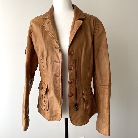 Danier Jackets & Blazers - DANIER | Floral Tan Jacket